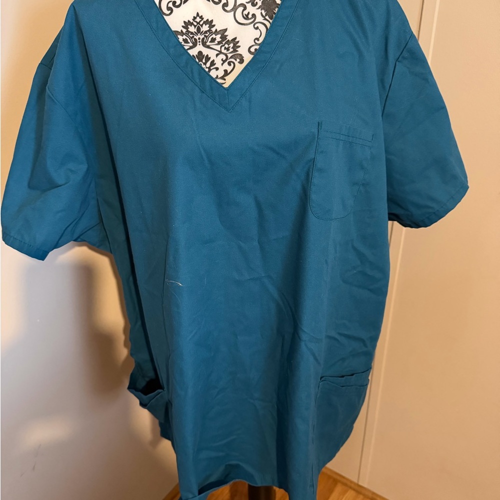 Butter-Soft Originals Teal Scrub Top